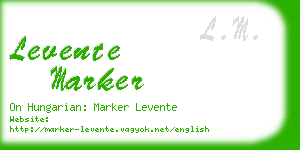levente marker business card